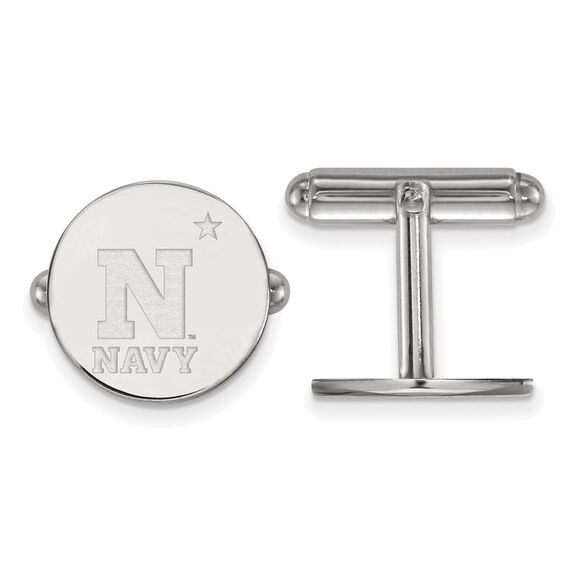 Sterling Silver U.S. Naval Academy Logo Cuff Links